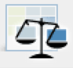 Comparison chart with scales graphic